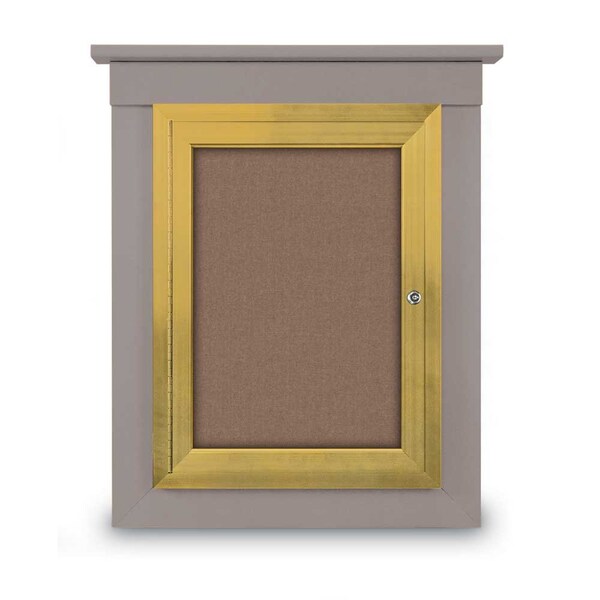 Sliding Glass Enclosed Letterboard, 60"x3, UV9006ACS-SATIN-LICORI